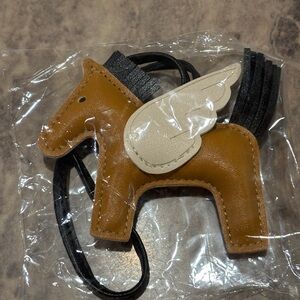 Brown Winged Horse Keychain